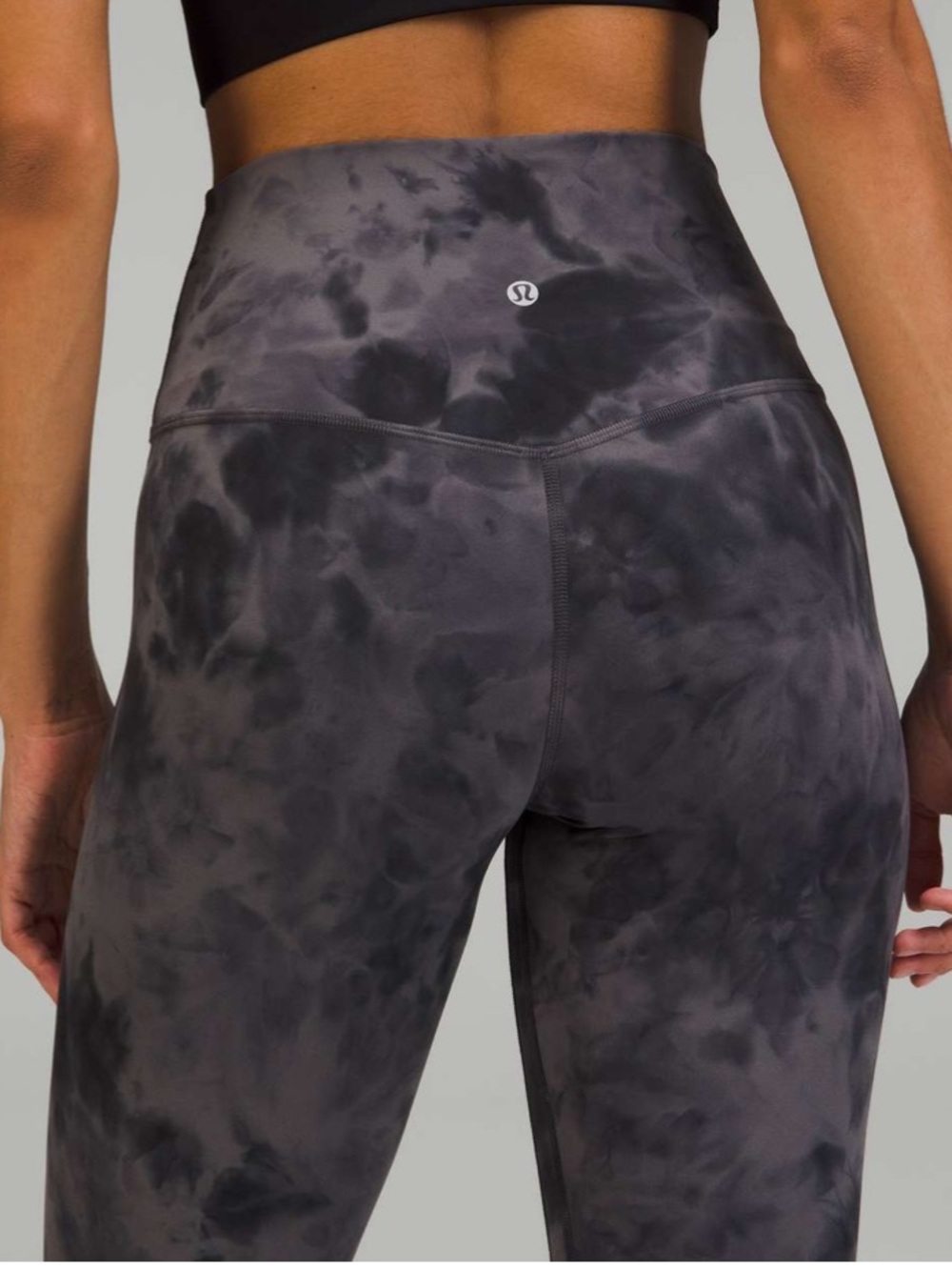Lululemon Align High-Rise Pant 25” Diamond Dye Pitch Grey Graphite Grey Size 6 - Picture 10 of 10